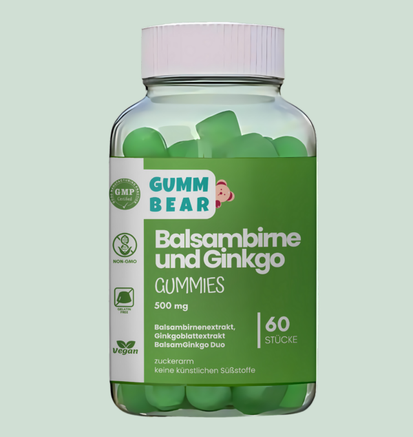 Balsambirne und Ginkgo Gummies